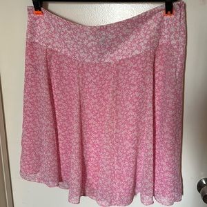 Vintage CHAPS (Ralph Lauren) pink & white floral skirt size 16